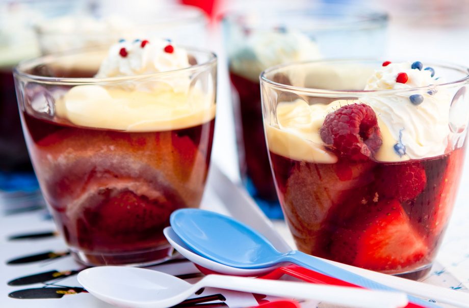 Mini fruit trifles