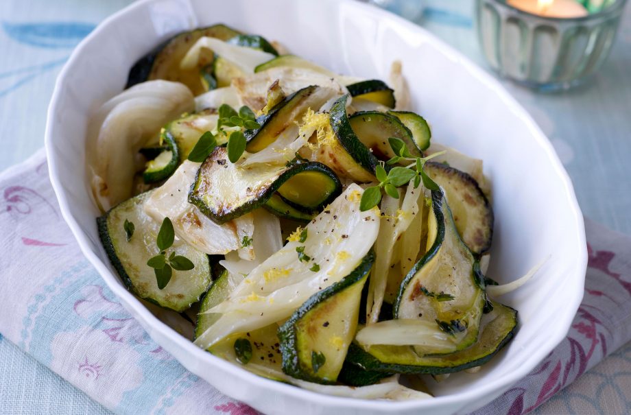 Thyme and lemon courgettes and fennel