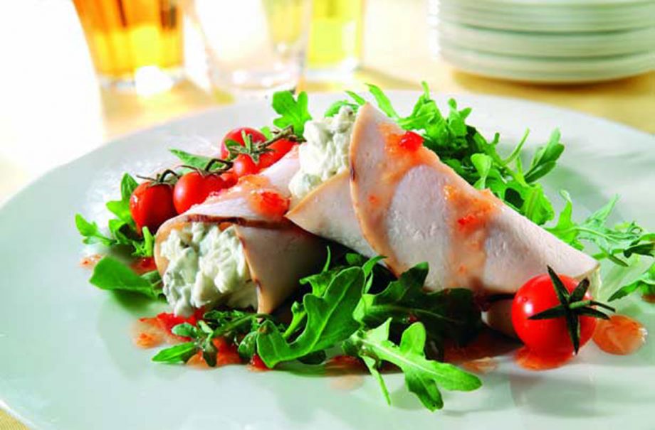Turkey and cream cheese wrap
