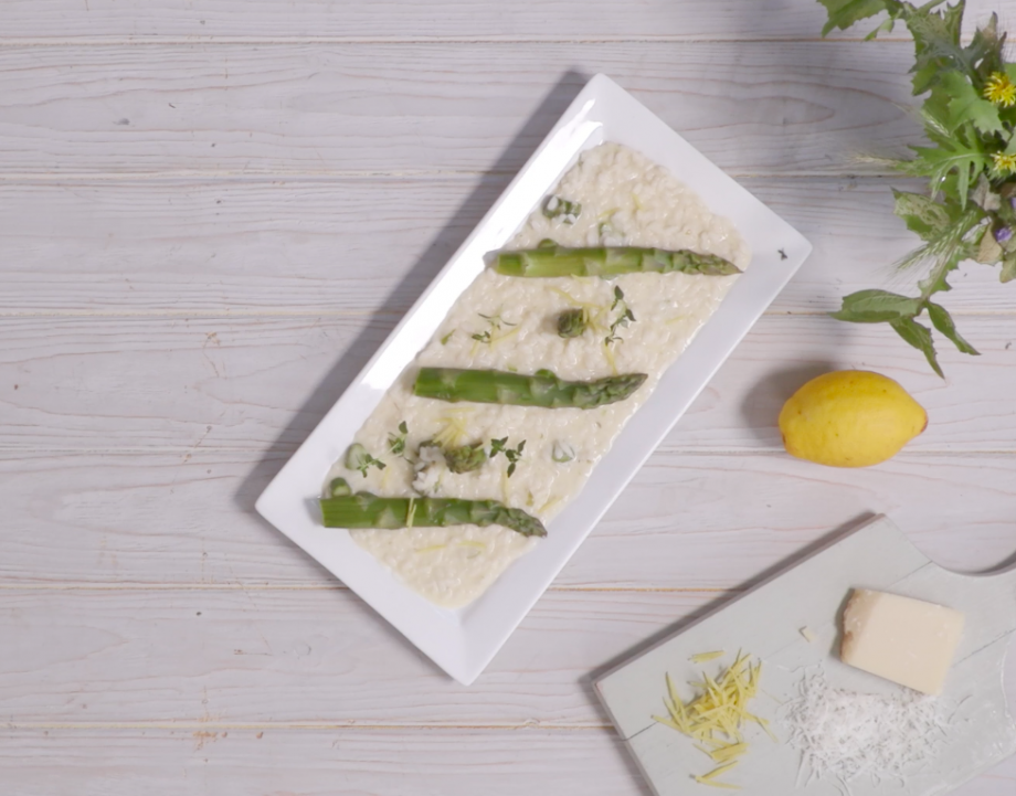 how to make asparagus risotto