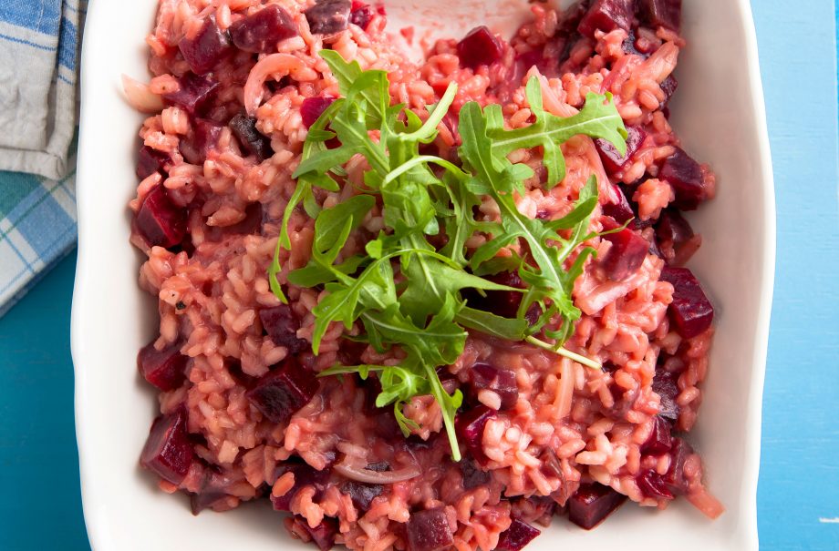Beetroot risotto with horseradish