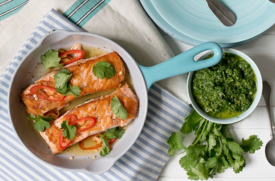 Salmon fillet recipes, Chimichurri salmon