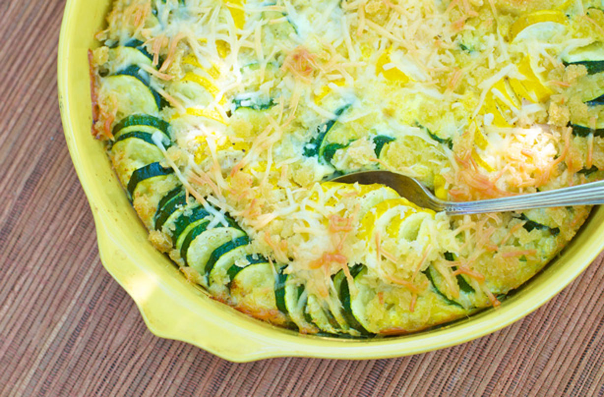 Courgette and parmesan gratin