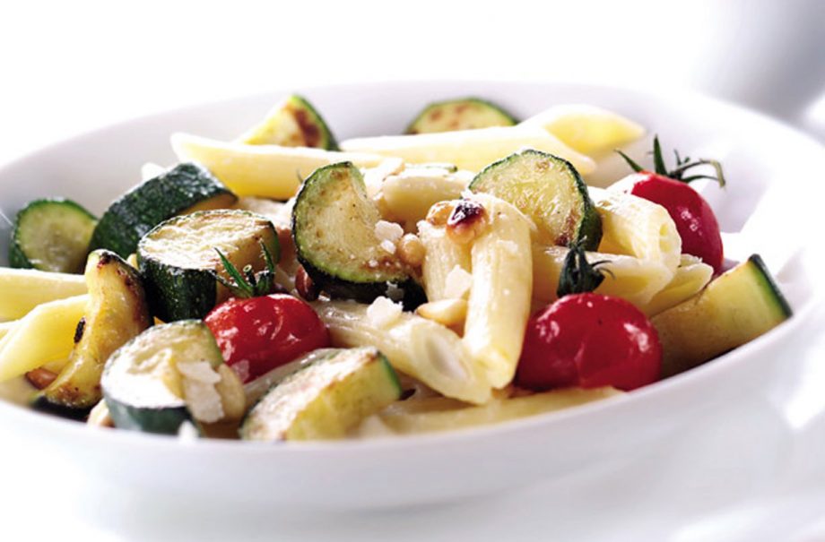 Courgette and parmesan pasta