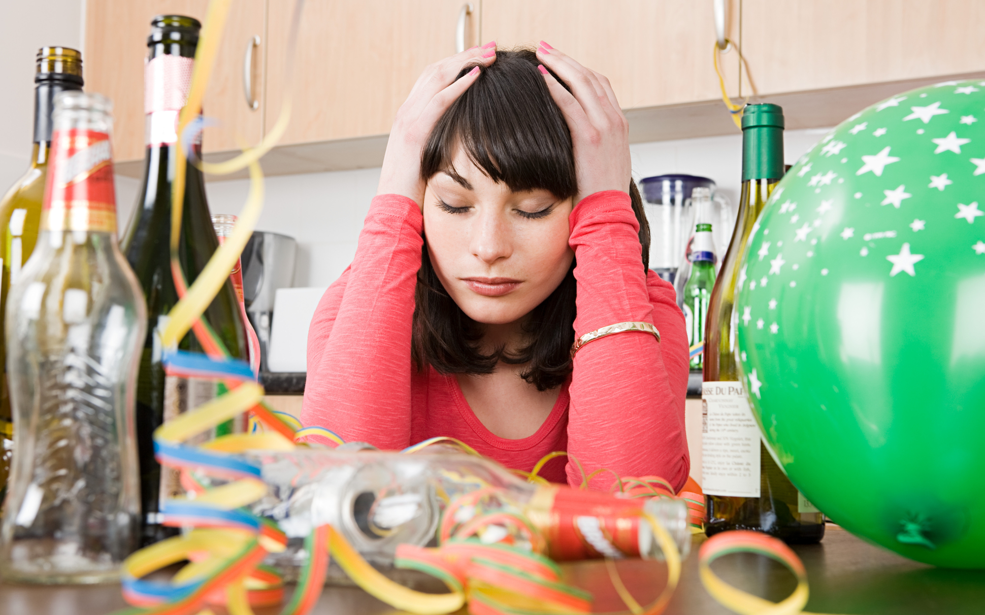 woman hungover: worst alcohol