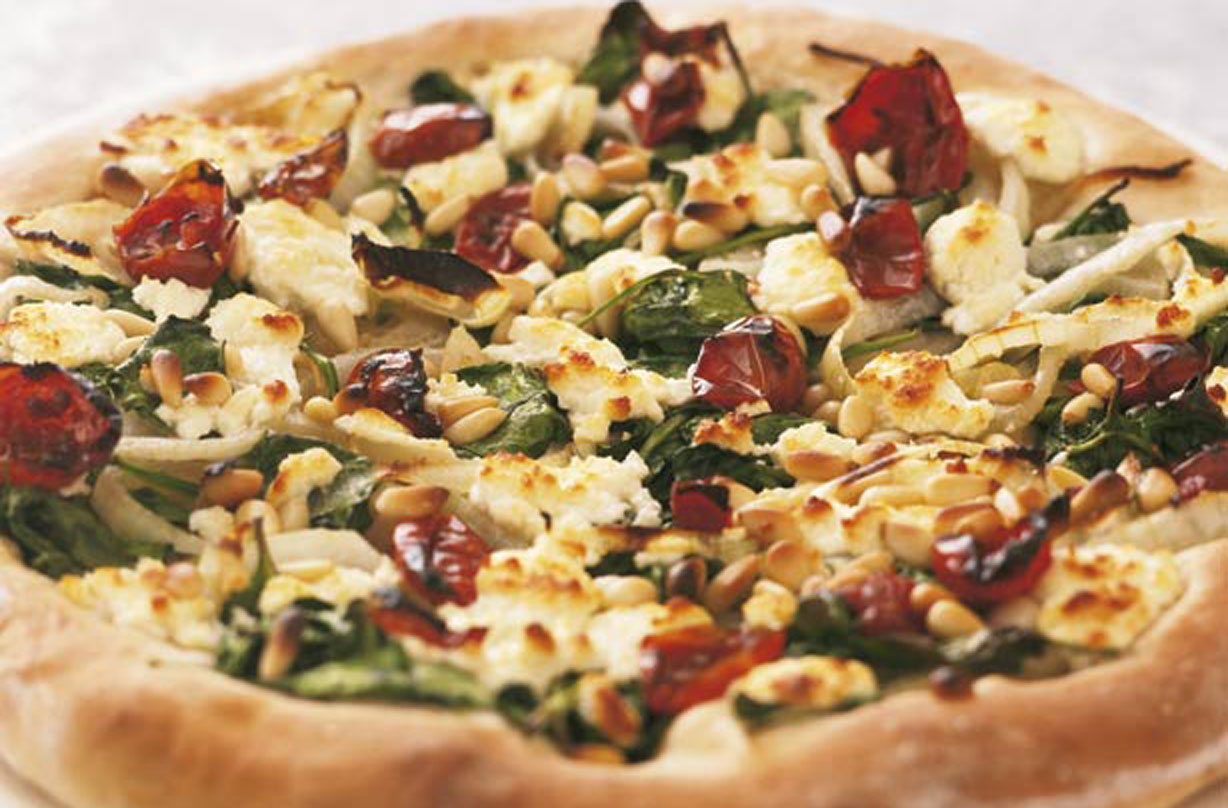 Goat’s cheese pizza