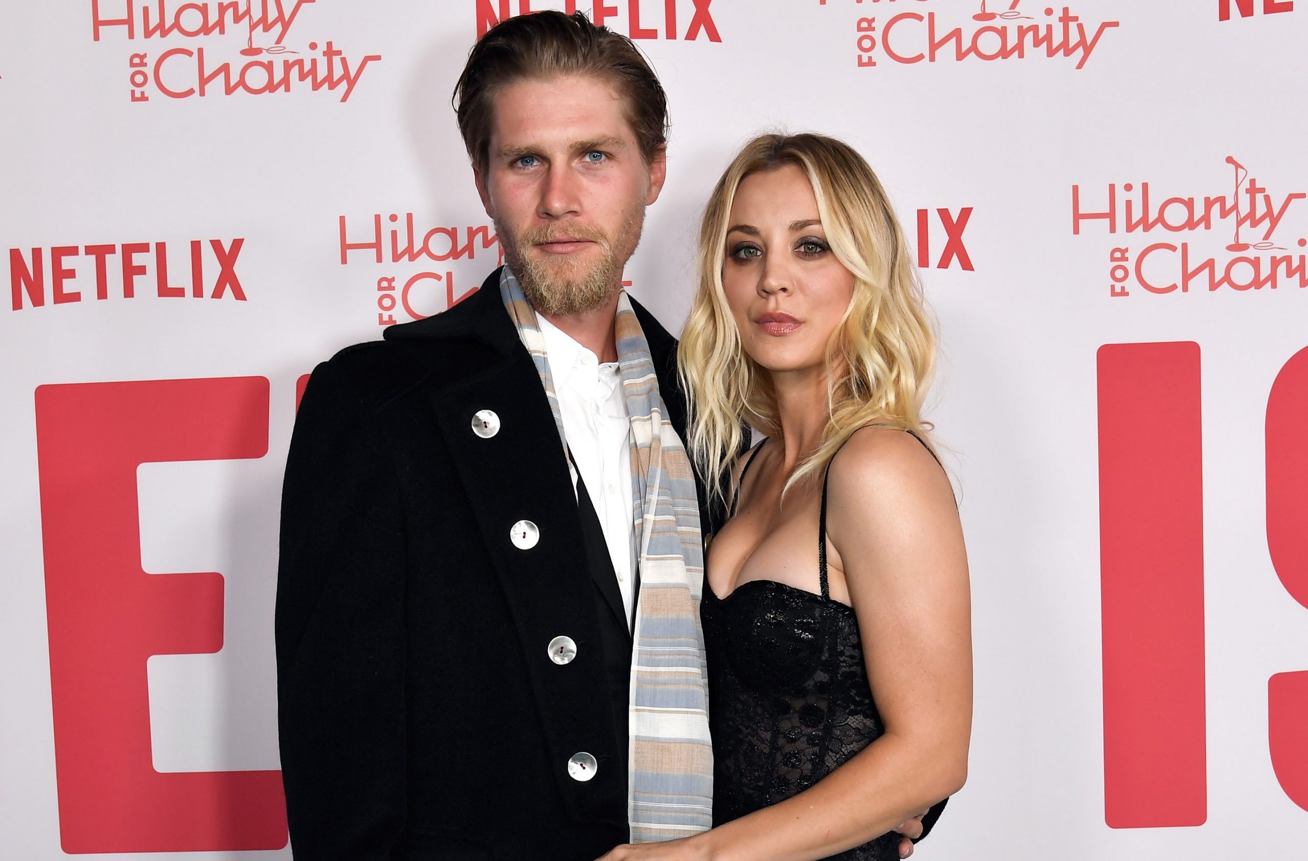 kaley cuoco white lace jumpsuit