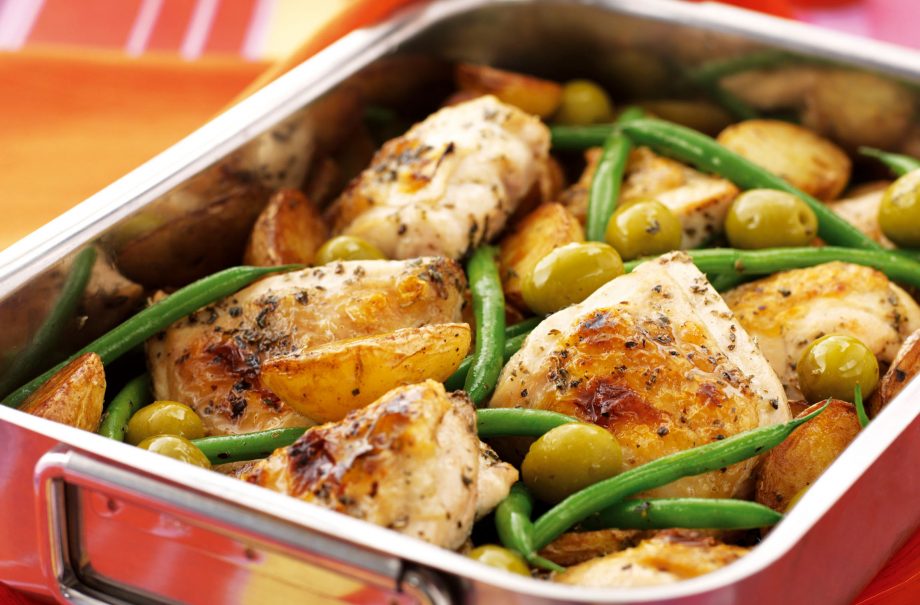 Lemon chicken and potatoes