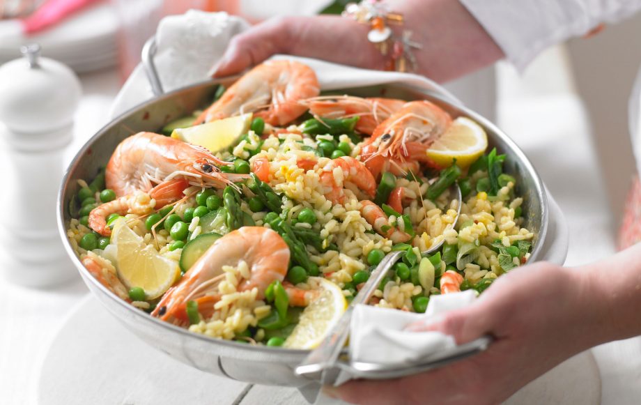 New-style seafood paella