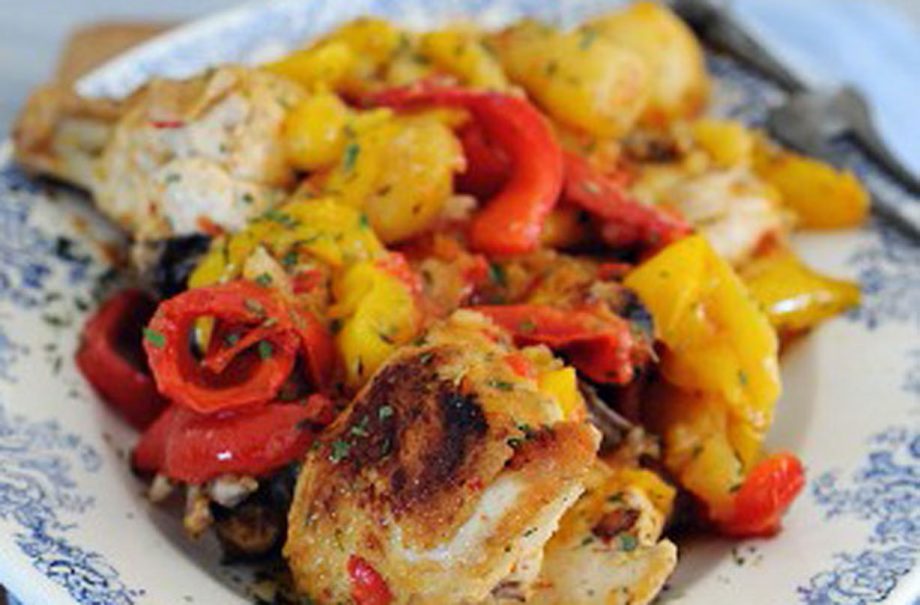 One pot chicken pepper bake