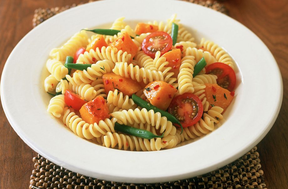 Pasta and roast butternut squash