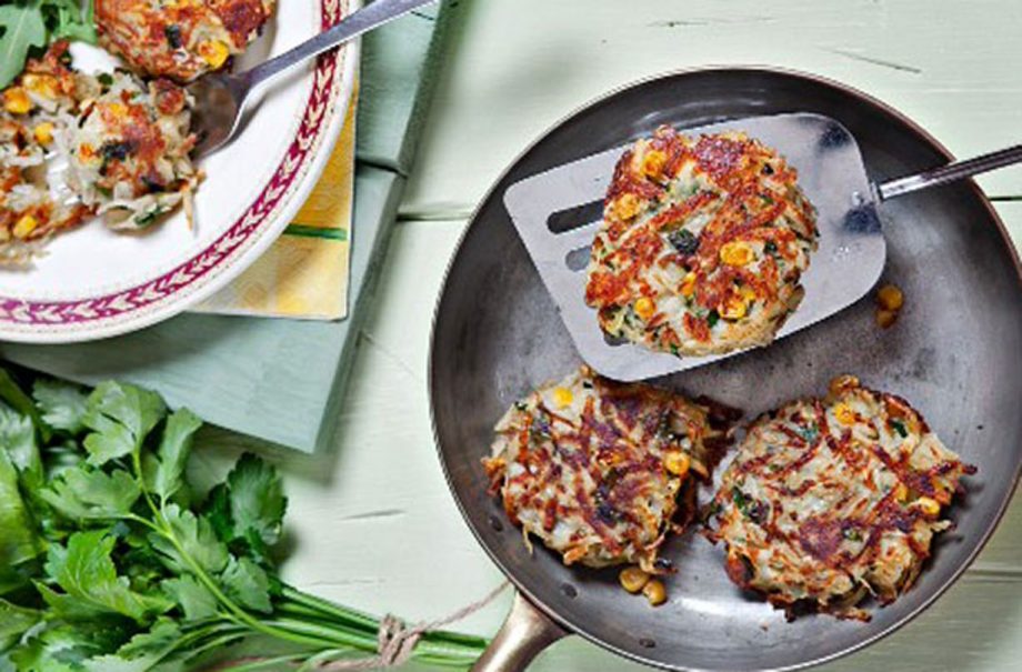 Potato and corn cakes