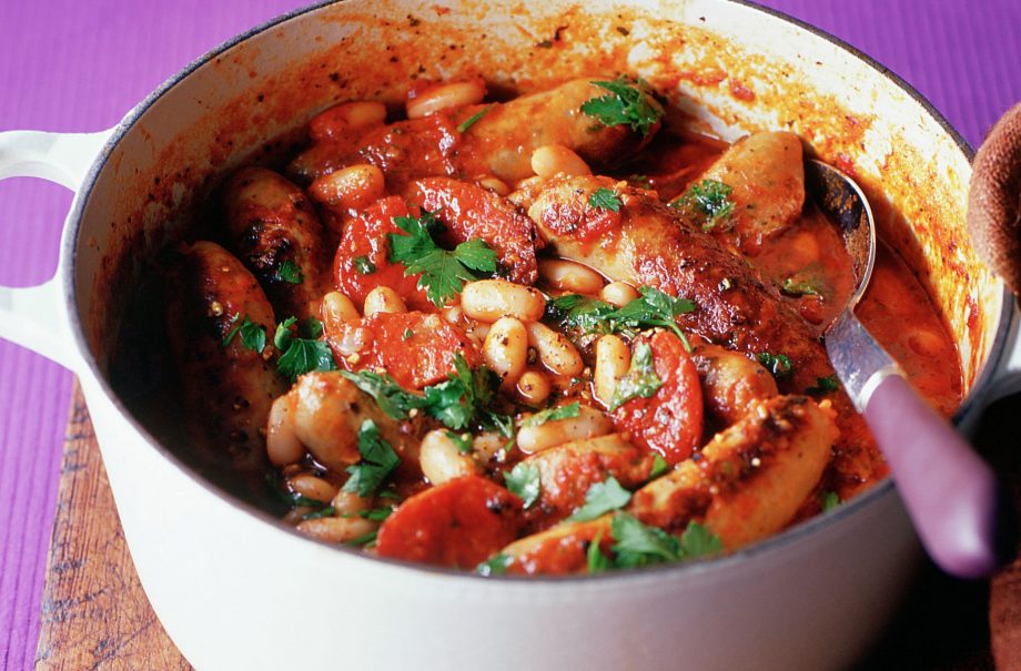 Sausage and cannellini one-pot
