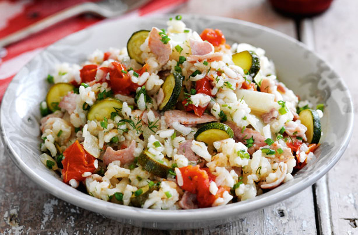 Slimming World’s bacon and tomato risotto