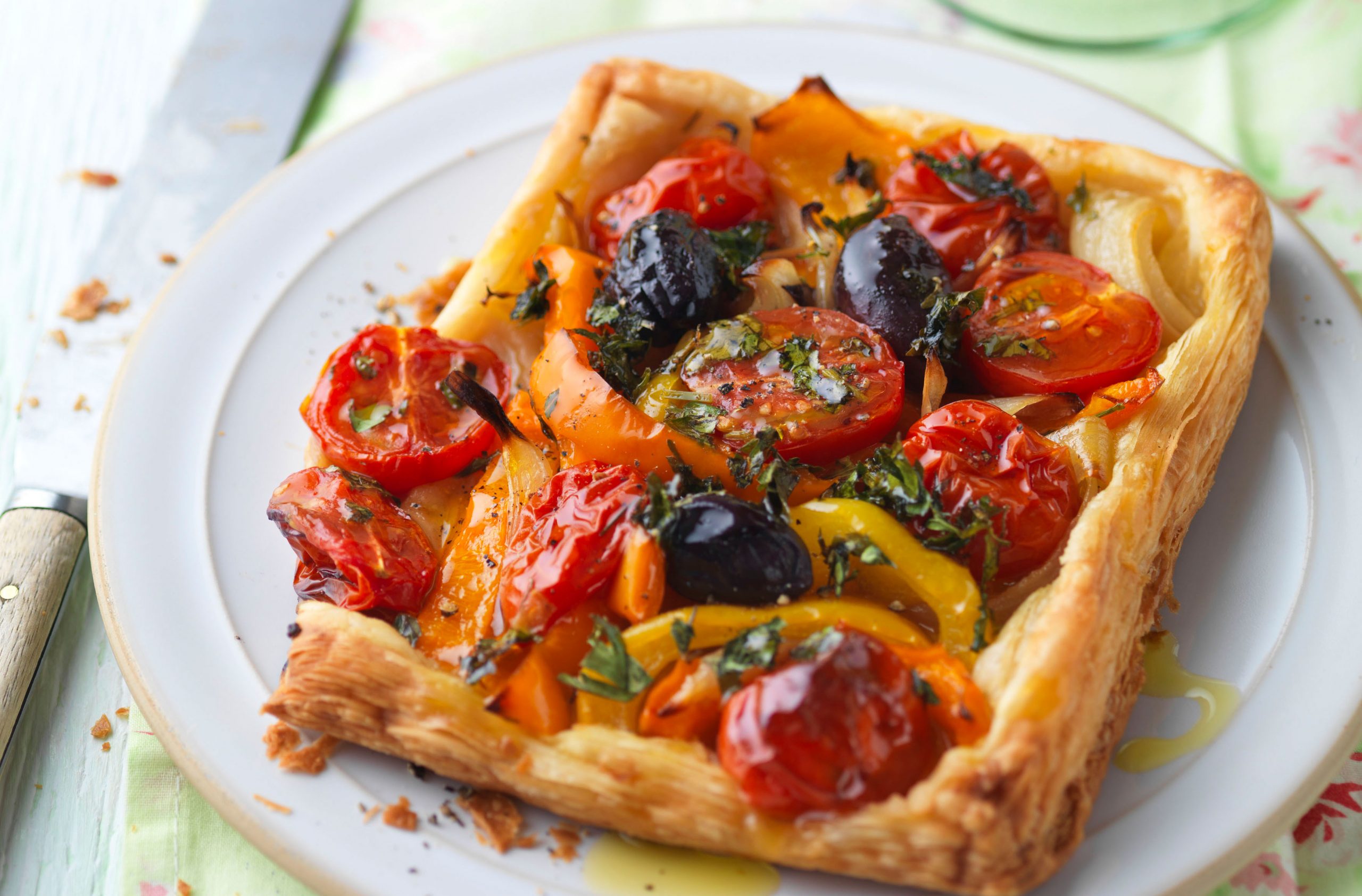 Tomato and pepper galettes
