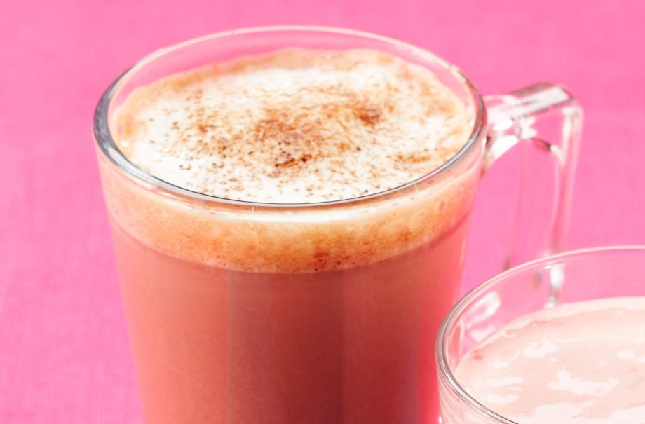 Frothy hazelnut hot chocolate