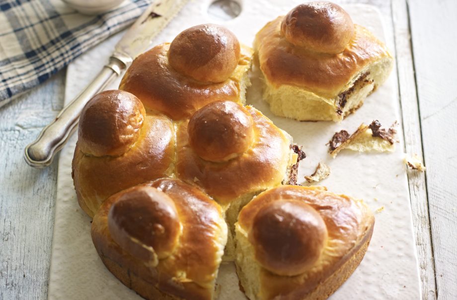 Nutella brioche with salted caramel