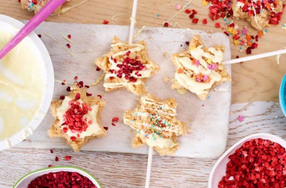 christmas recipes kid friendly_rice krispie stars