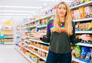 Cherry Healey in a supermarket