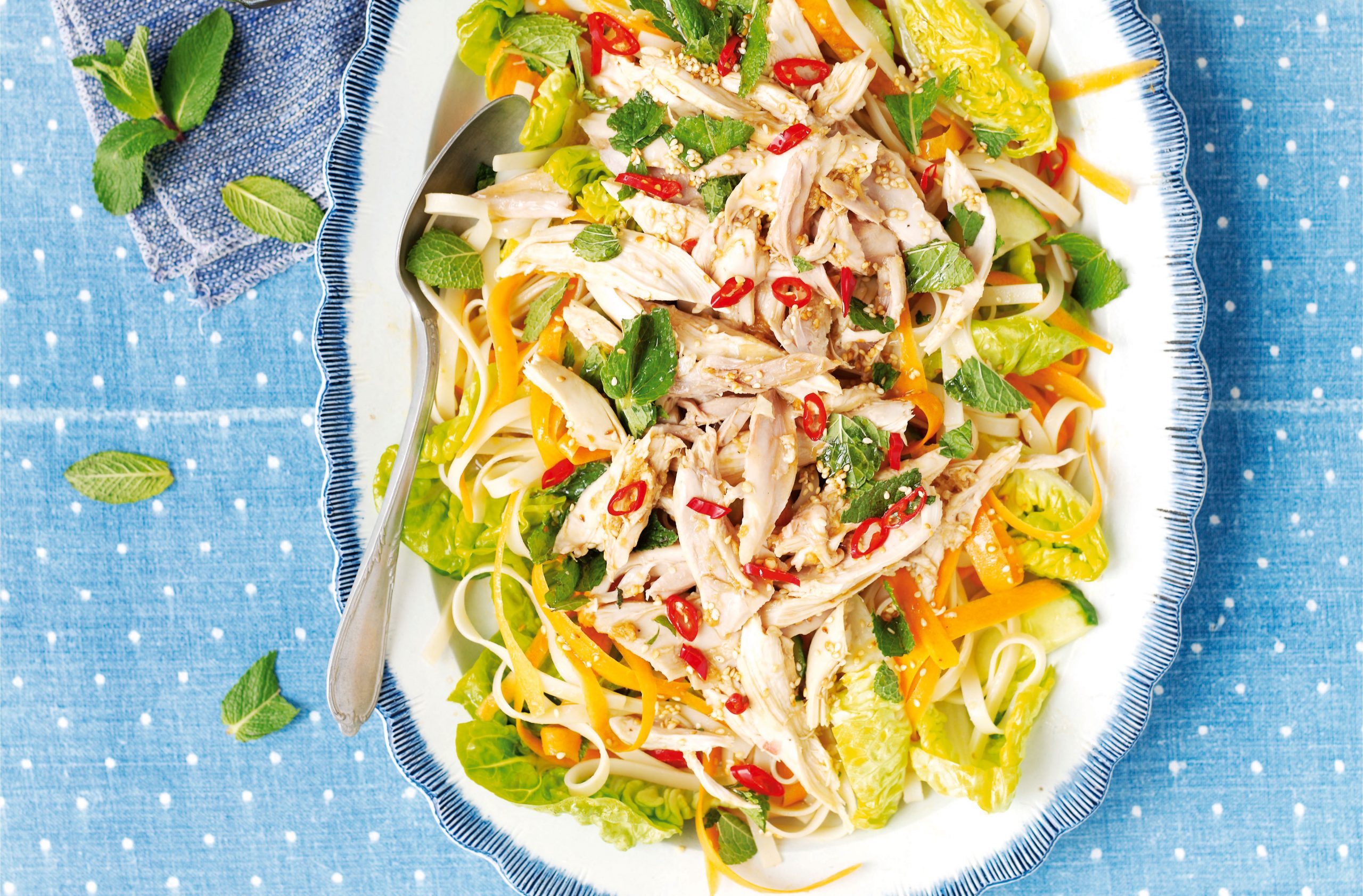 Healthy lunch ideas, Chicken fusion salad