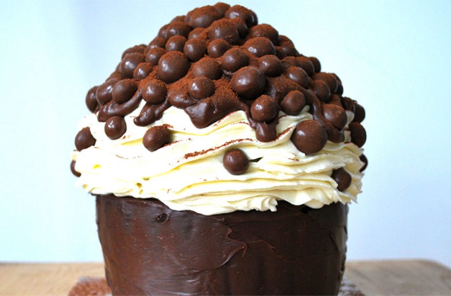 Chocolate giant cupcake