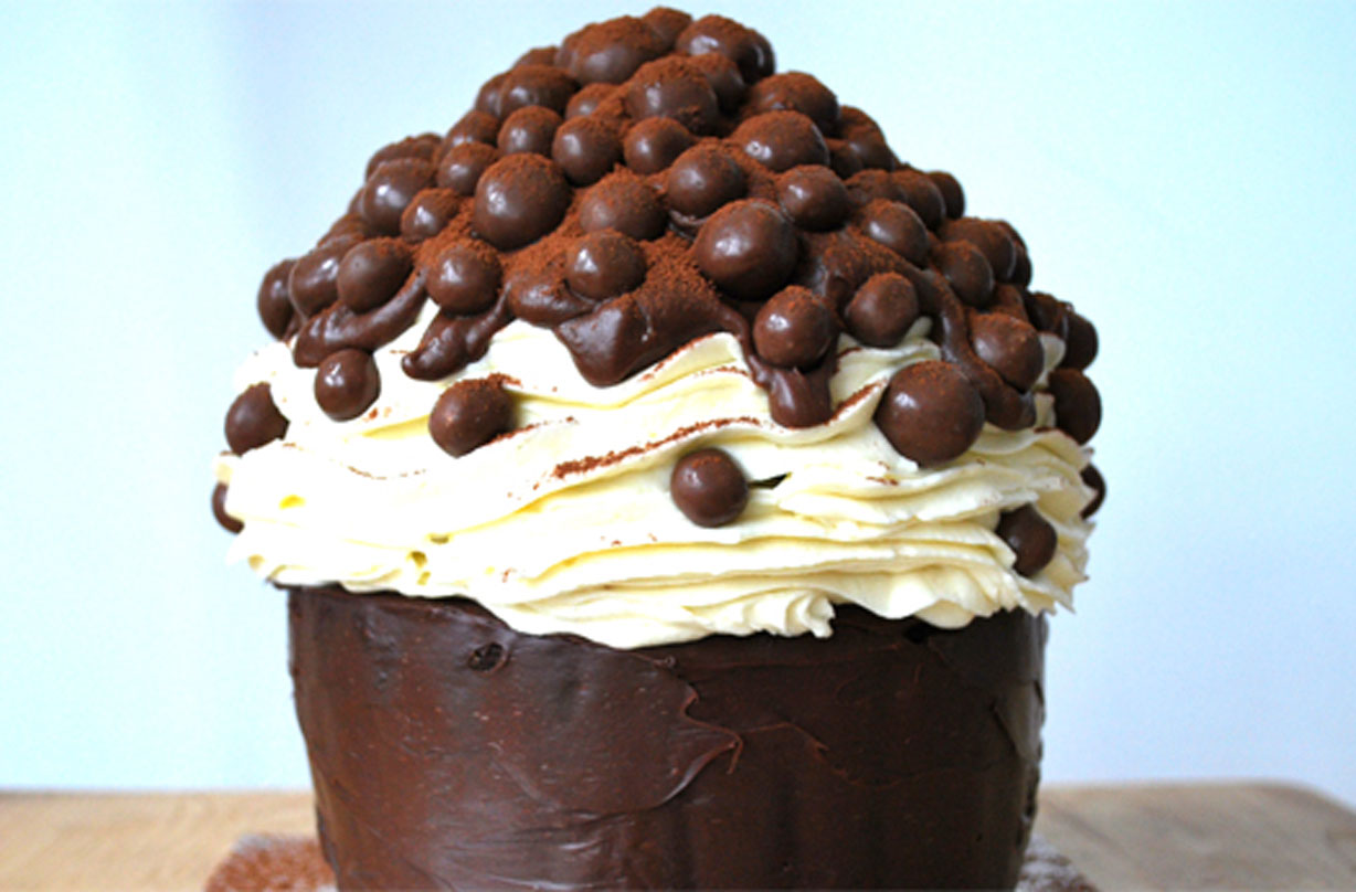 Chocolate giant cupcake
