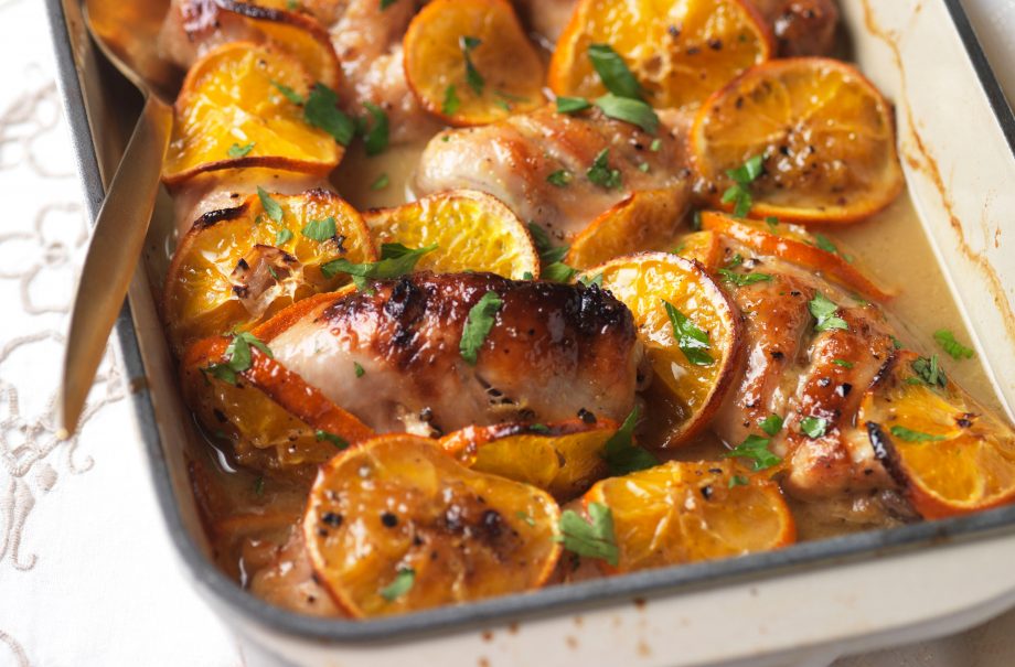 Citrus-roasted chicken