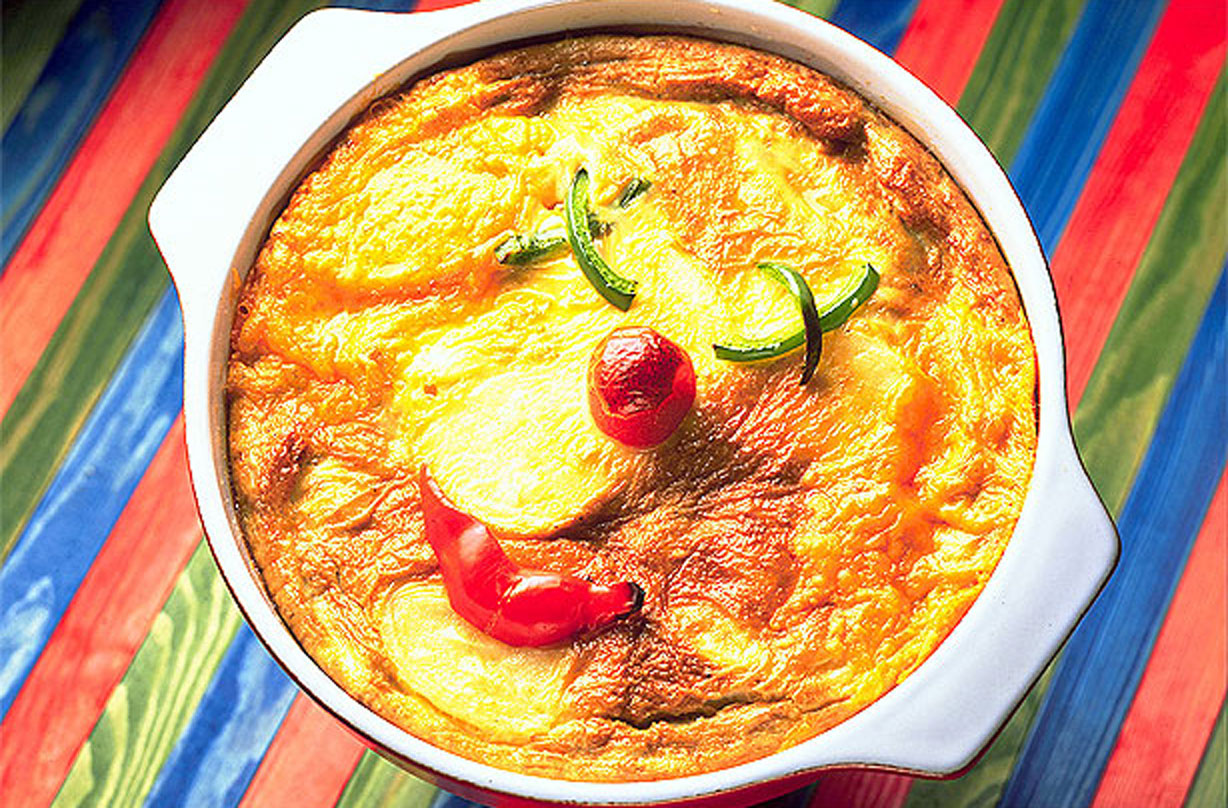 Clown face frittata