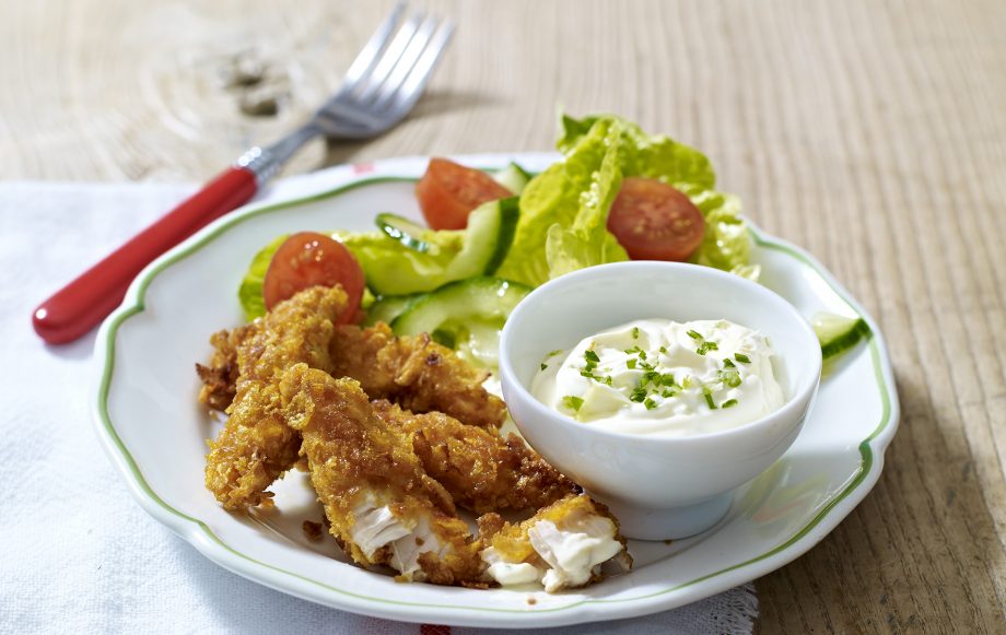 Cornflake chicken dippers