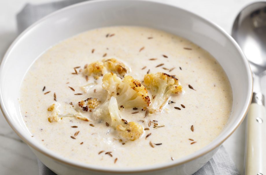 Grilled cauliflower soup