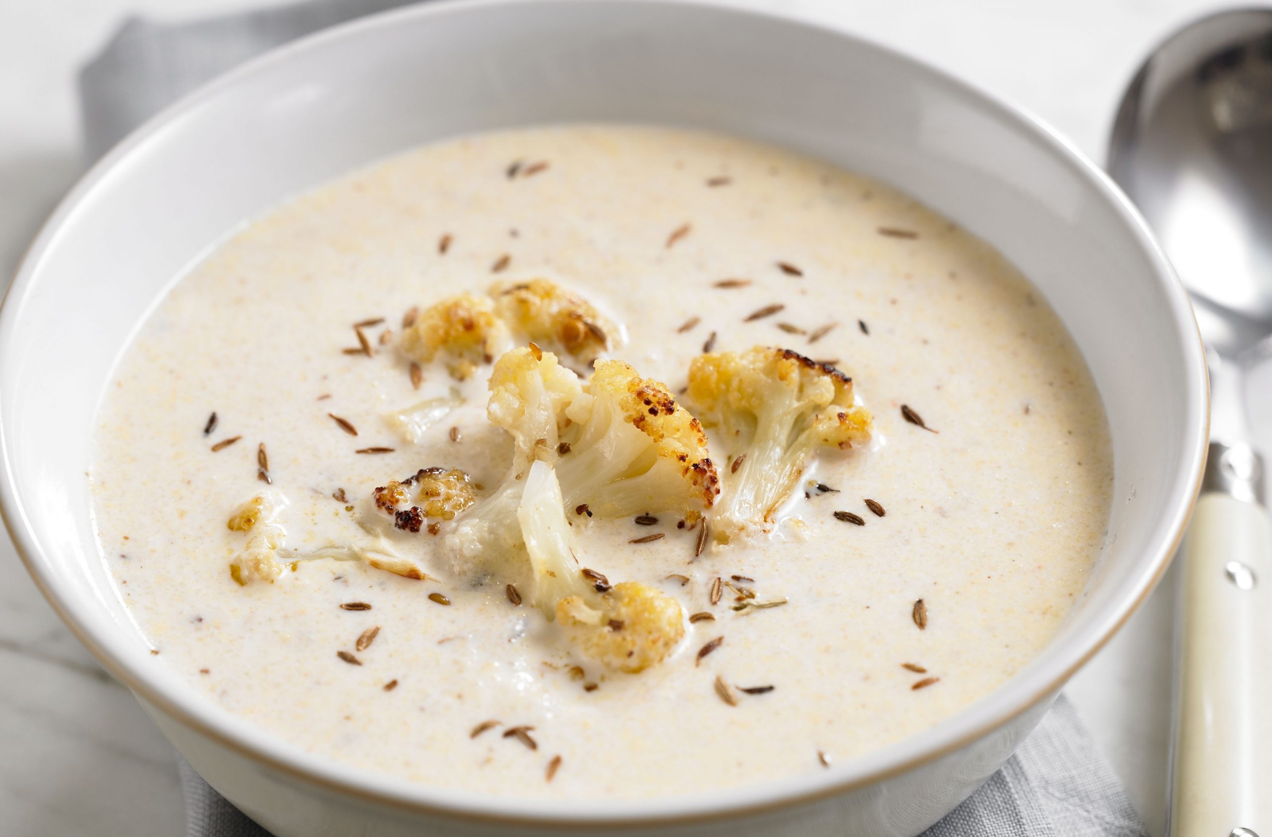 Grilled cauliflower soup