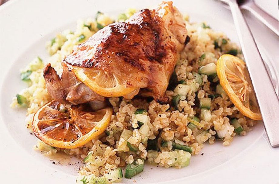 Lemon chicken with tabbouleh