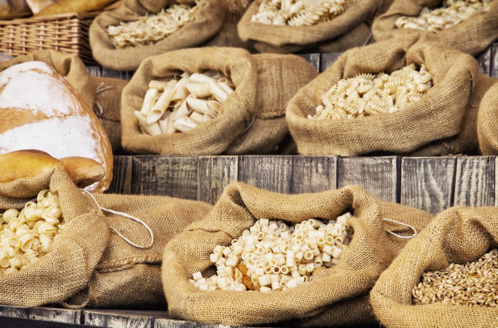 Pasta in bags