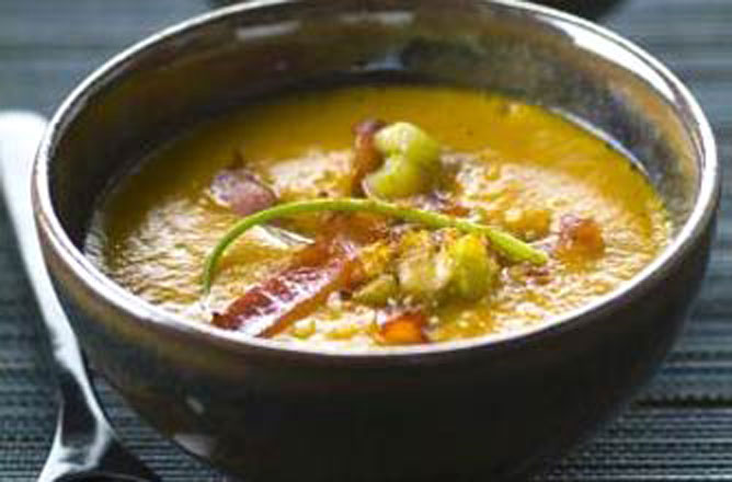 Roast sweet potato soup