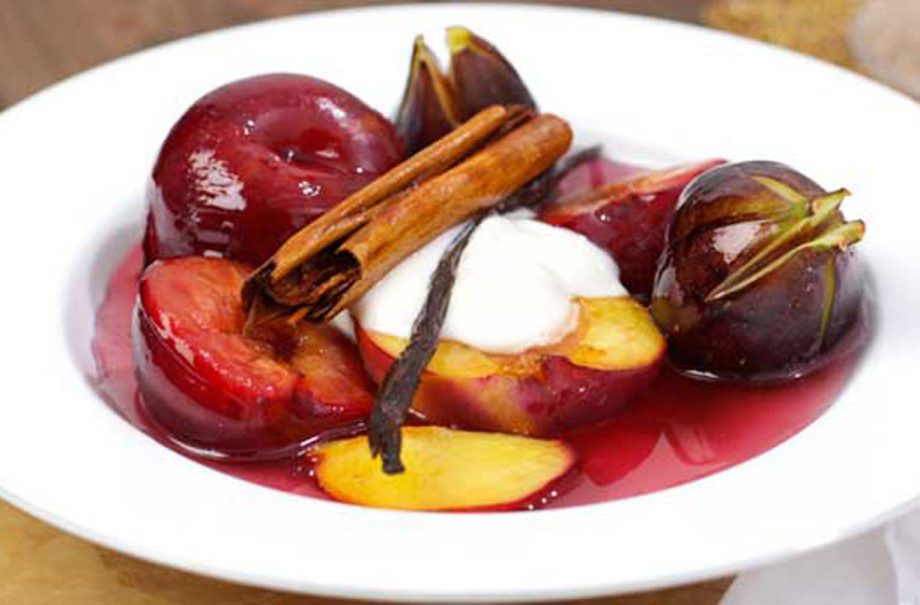 Roasted summer fruits