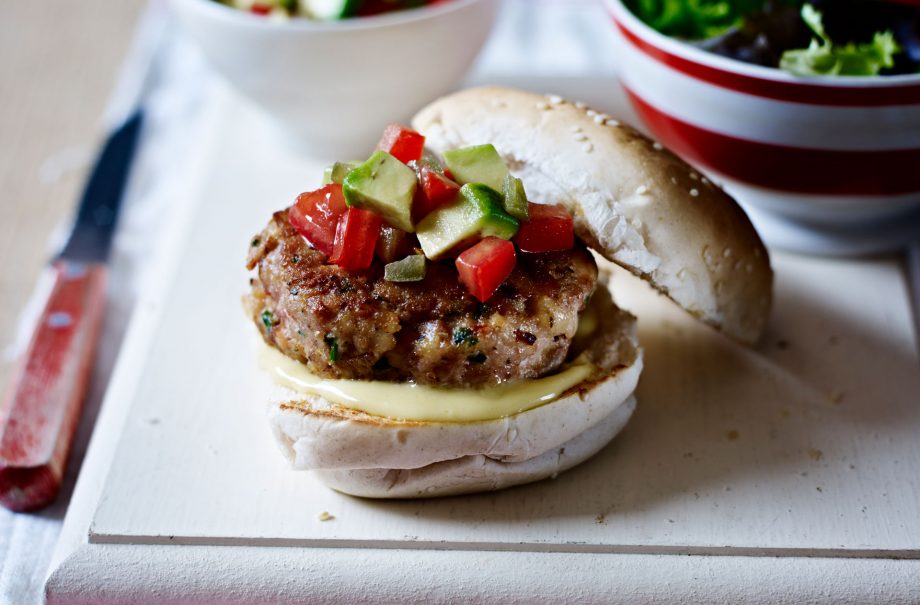 Tex-Mex chicken burgers