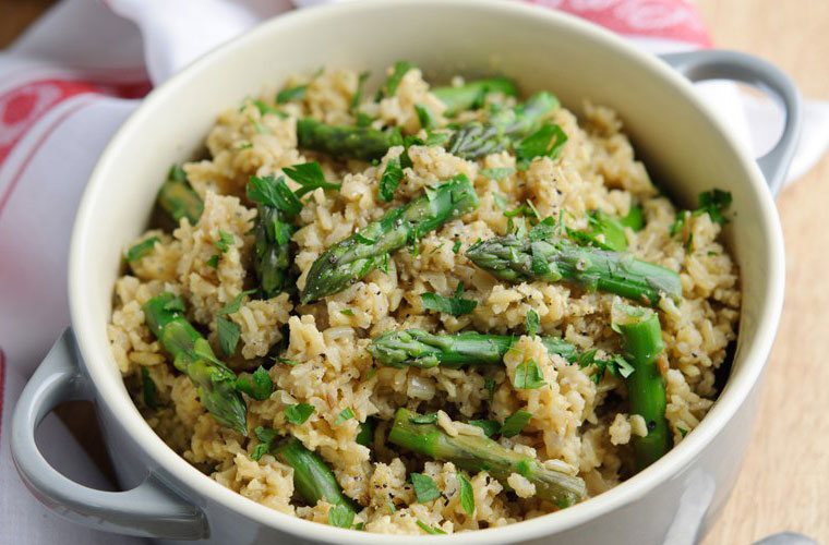 British asparagus pilaf