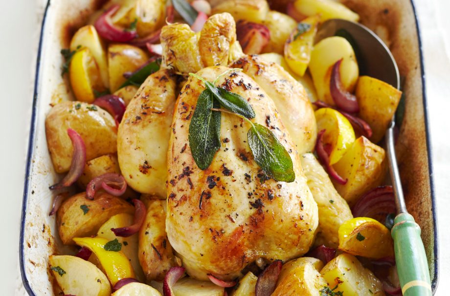 One-pot sage and lemon roast chicken