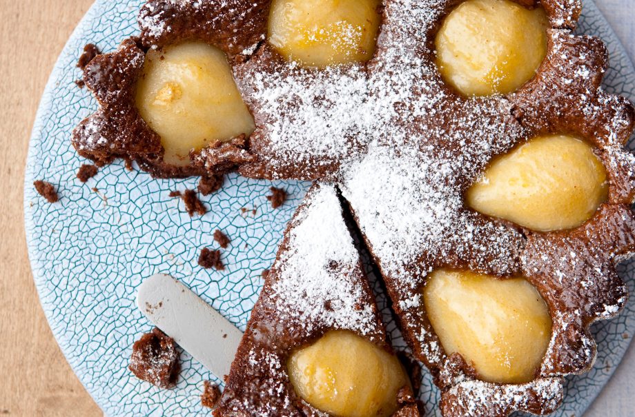 Pear and chocolate cake