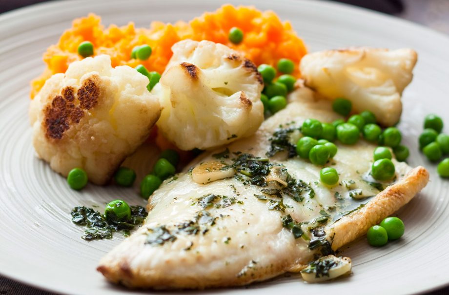 Sea bass with squash