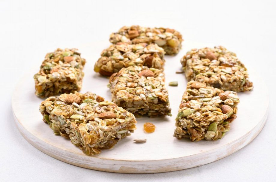 Crunchy carrot and seed flapjacks