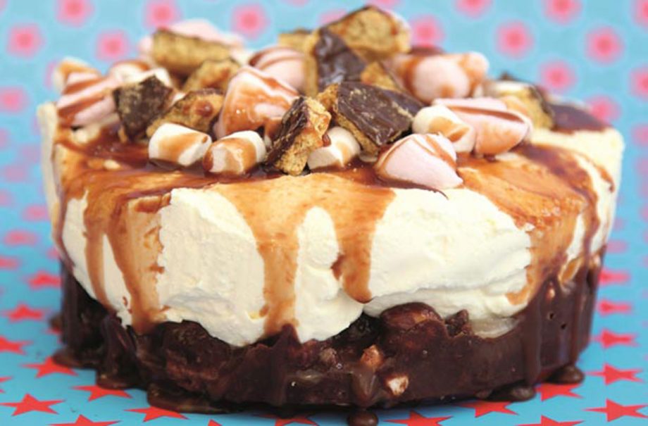 No-bake rocky road cheesecake