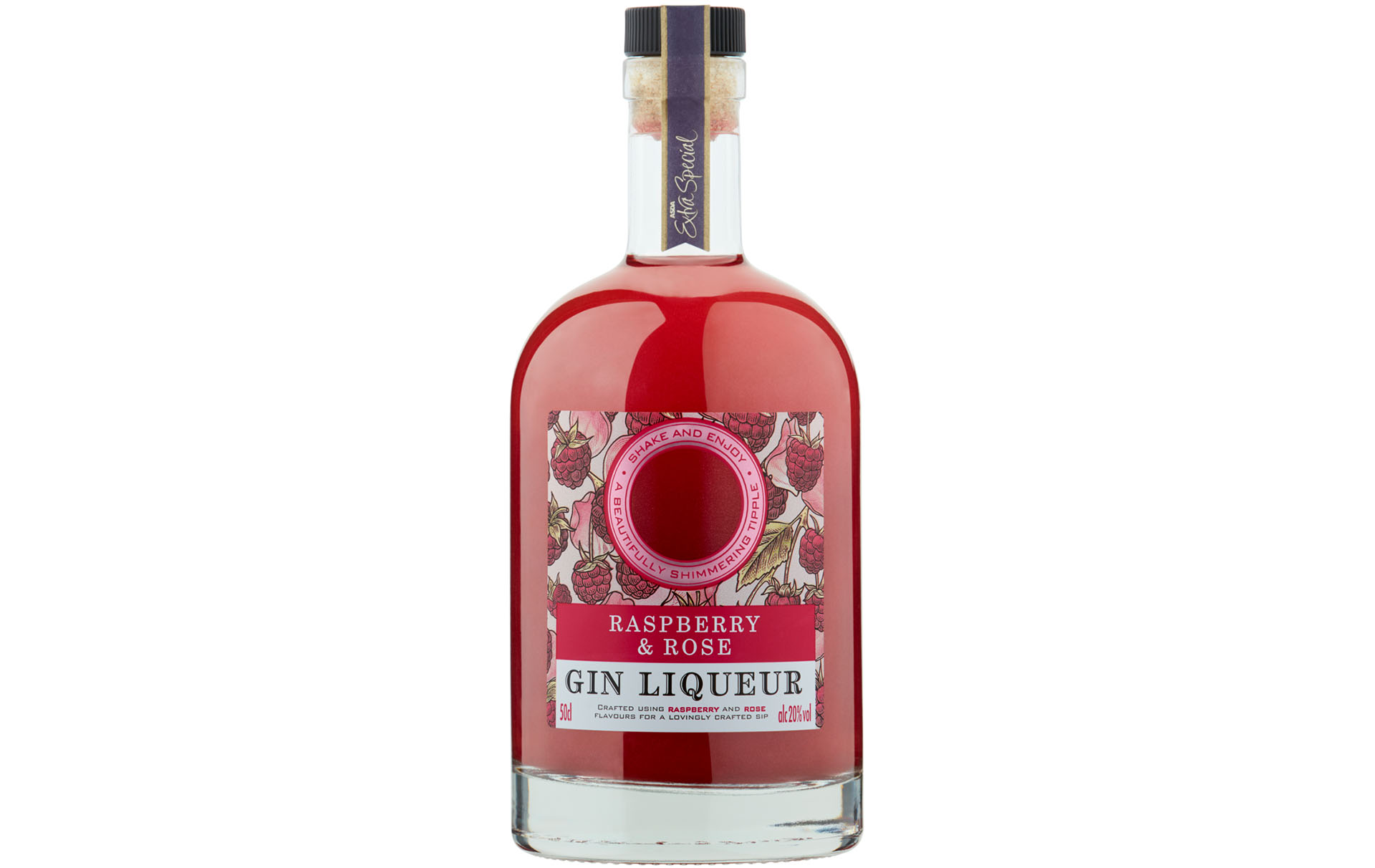 asda shimmery pink gin liqueur