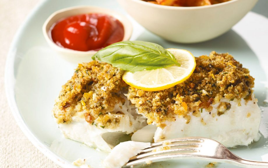 Baked fish and chips