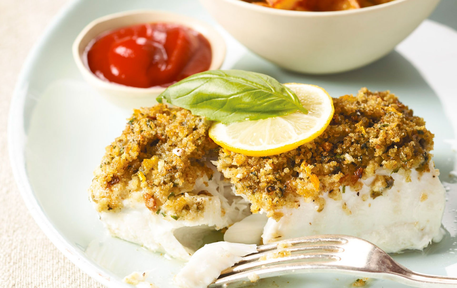 Baked fish and chips