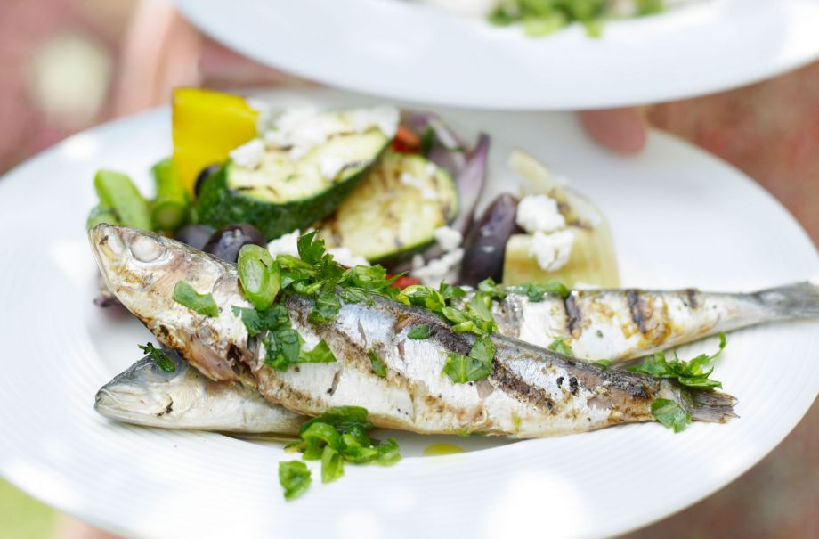 Barbecued sardines