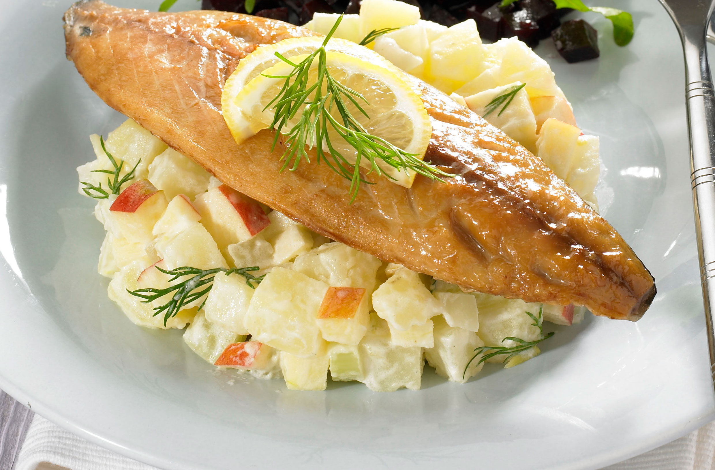 Mackerel horseradish salad