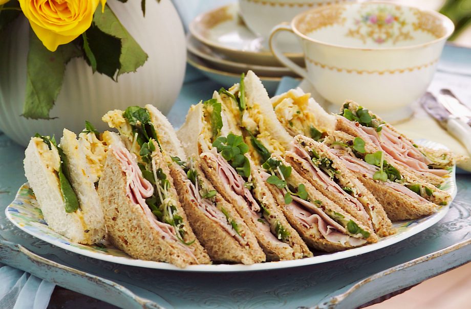 Coronation-style chicken sandwiches