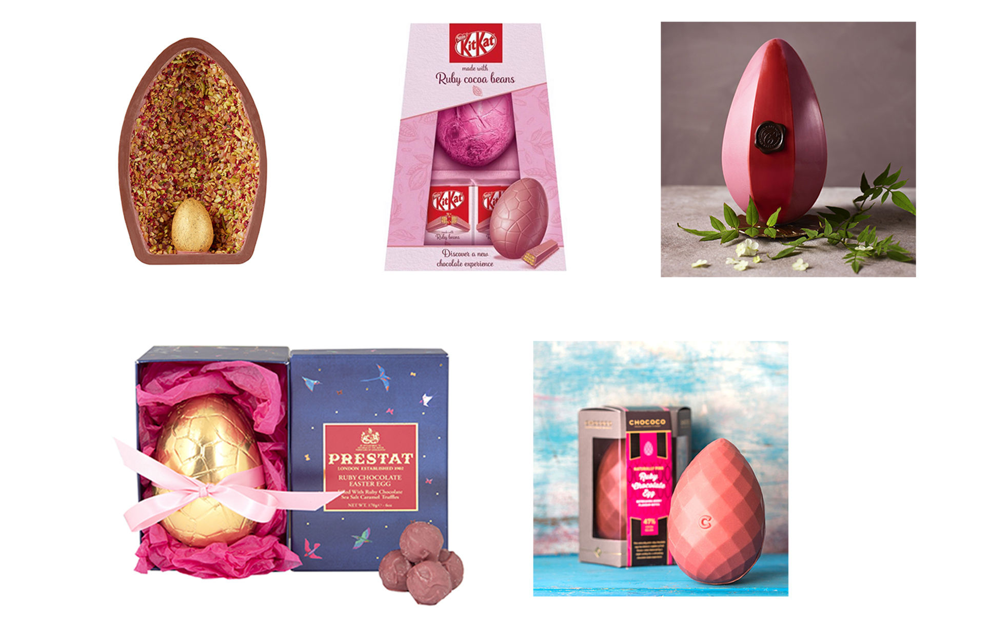 Ruby Chocolate Easter Eggs
