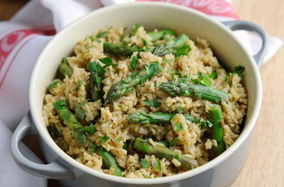 British asparagus pilaf